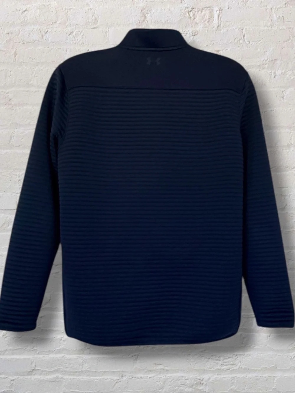 Under Armour Golf ColdGear Ribbed Quarter Zip Pullover Mens L Blue Performance